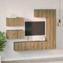  TV benksett 6 pcs artisan eik 30.5 x 30 x 90 cm Konstruert tre