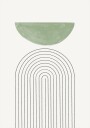Curved Harmony Poster Plakat / 50x70cm