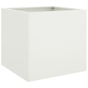 Plantekasse hvit 42x40x39 cm kaldvalset stål