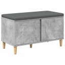 vidaXL Gangbenk BetongGrå 80 x 38 x 46 cm Konstruert treverk og stoff