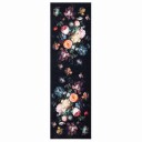  Kjøkken teppe Svart 150 x 45 cm Fløyel