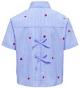 Kids Only Kognew Lina Ss Stripe Emb Shirt Wvn - Blue - 128