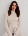aim´n Ribbed Wool Half Zip - Cream - M