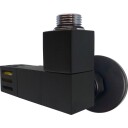 Kriss 4K2 Rom Ventilsett Med romtermostat, Vinkel, Sort Matt