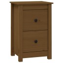 vidaXL Nattbord honningbrun 40x35x61,5 cm heltre furu