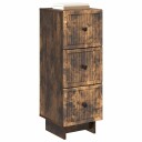vidaXL Skuffeskap Røkt Eik 33 x 34,5 x 90 cm Konstruert tre