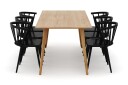 Tyrö Spisegruppe med 6 Tyrö Armstoler   Oak/Black