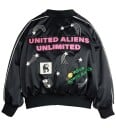 Mini Rodini United Aliens Unlimited Satin Baseball Jacket Black 104/110