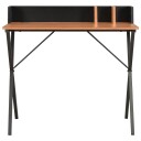 vidaXL Skrivebord svart og brun 80x50x84 cm