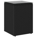 vidaXL Sidetabell Svart polyrotting