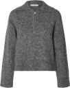 Selected Slwanjuli Ls Knit Half Zip   MEDIUM GREY MELANGE   M