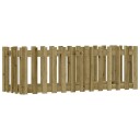 Høybed med gjerdedesign 150x50x50 cm impregnert furu