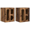  Nattbord 2 pcs Gammelt tre 40 x 35 x 50 cm Konstruert tre