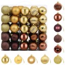 vidaXL Juleballsett 75 stk. Brun og gull 6 cm Polystyren