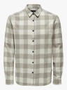 Only & Sons Gudmund Long Sleeve Checked Shirt Beige S