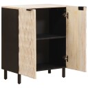 vidaXL Serviesskap Hvit Vask Finish 60 x 33 x 75 cm Massiv mango tre