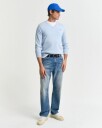 Gant Klassisk bomullsgenser med v-hals FRESH BLUE M