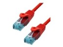 ProXtend - Koblingskabel - RJ-45 (hann) til RJ-45 (hann) - 25 cm - 6 mm - UTP - CAT 6a - IEEE 802.3at - halogenfri, formstøpt, uten hindringer, flertrådet - rød