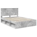  Sengestamme med hodegjerde Betong 140 x 200 cm Massiv furu