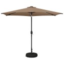 vidaXL Hageparasol med LED lamper og fot 300 x 300 cm Polyester