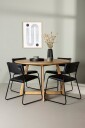 Venture Home   Spisegruppe Yadikon med 4 stk stoler Kenth   Brun