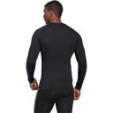 adidas Techfit 3 Stripes Langermet Baselayer Trenings T skjorte Herre Svart S