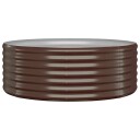 vidaXL Plantekasse pulverlakkert stål 100x100x36 cm brun