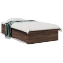  Sengeramme med skuffer brun eik 100x200 cm konstruert tre 8721102620782