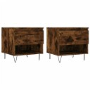  Salongbord 2 stk røkt eik 50x46x50 cm konstruert tre 8721012112308
