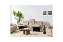 3 seters reclinersofa manuell Delia   Beige svart