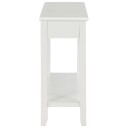 vidaXL Konsollbord hvit 110x35x80 cm tre