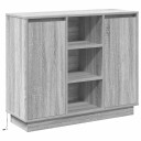  Sideboard med LED Grå Sonoma 90x32x75 cm Konstruert tre