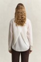 Gant Pinstripe Back Fold Detail Shirt   White   42