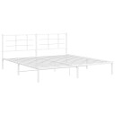 vidaXL Sengeramme i metall med hodegavl hvit 193x203 cm 8721012304154
