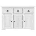vidaXL Garderobe BODO hvit 115x43x79,5 cm heltre furu