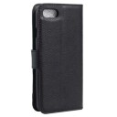 iPhone 7/8/SE (2020)/SE (2022) Textured Lommebok-deksel Svart
