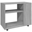 vidaXL Sidebord grå sonoma 70x35x55 cm konstruert tre