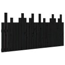 vidaXL Veggmontert sengegavl svart 166x3x80 cm heltre furu
