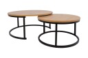 Britu Settbord 2 stk Natur/Svart -