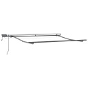  Innvendbar Markise Lys Grå og Hvit 350 x 250 cm stoff