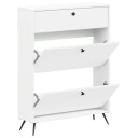 vidaXL Sko Skap BREDA 78 x 24 x 103 cm Konstruert tre Hvit