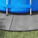 vidaXL Bassengduk lysegrå Ø458 cm polyester geotekstil