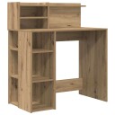  Skrivebord med Lagring Artisansk Eik 90x48x101.5 cm Konstruert tre