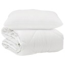 vidaXL Dyne med pute 2 stk. Hvit Mikrofiber