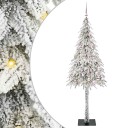  Juletre med 300 LED med stativ Hvit 180 cm PE og stål
