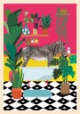 Zebra Bathtime Plakat / 70x100cm