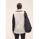 Casall High Collar Pile Vest Off White L