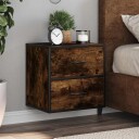  Veggmonterte nattbord 2 stk røkt eik 40x31x39,5 cm 8721102837883