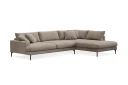 Menard Premium 5 seters høyrevendt L formet dyp sjeselongsofa i chenille   Brun