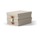 Leitz Puro arkivboks med lokk Medium/Lav 8L beige 2 pk